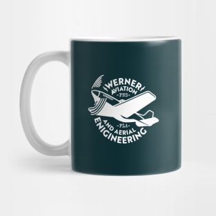 Werner Aviation (White on Dark Blue) Mug